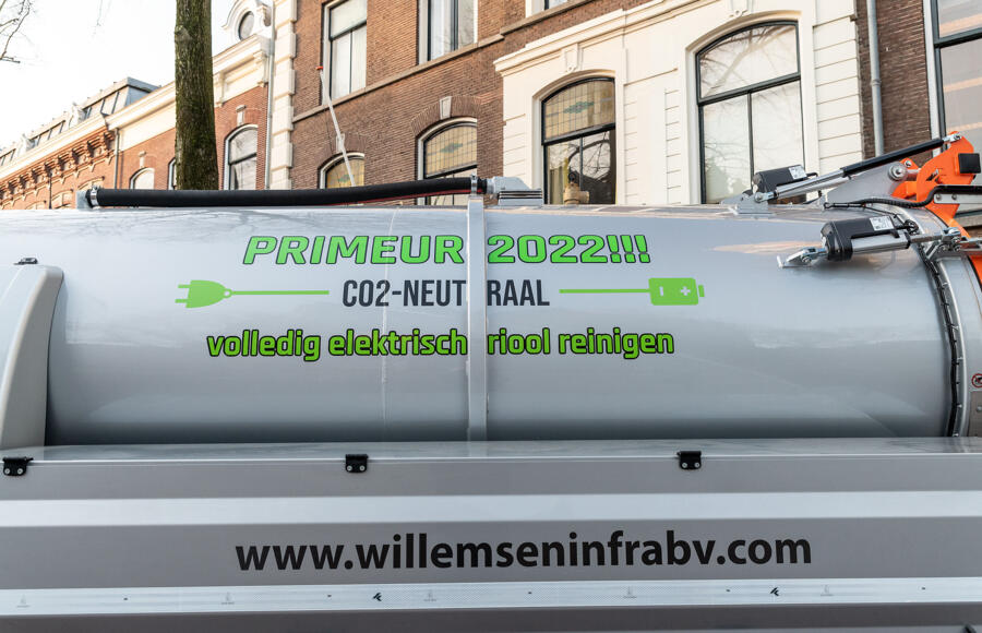 Volledig elektrisch riool reinigen