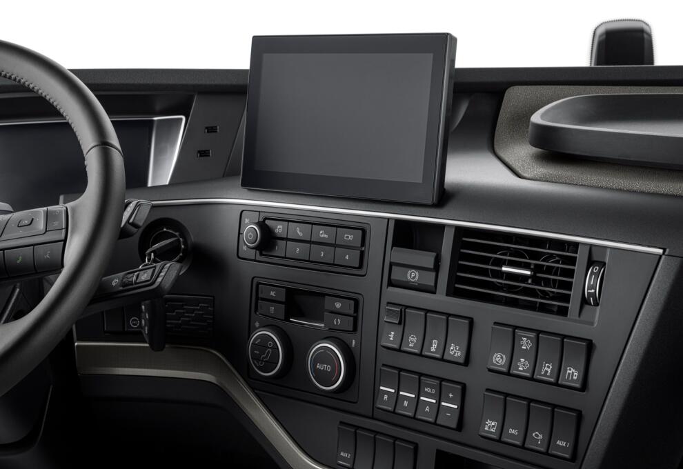 harbers-trucks Volvo FH - interieur - side display - infotainment harbers-trucks Volvo FH - interieur - side display - infotainment